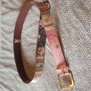 Fossil Floral Leather Belt